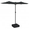 Podwójny parasol ogrodowy z LED, antracytowy, 316x240 cm