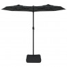 Podwójny parasol ogrodowy z LED, antracytowy, 316x240 cm
