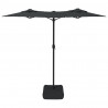 Podwójny parasol ogrodowy z LED, antracytowy, 316x240 cm