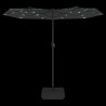 Podwójny parasol ogrodowy z LED, antracytowy, 316x240 cm