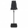 Podwójny parasol ogrodowy z LED, antracytowy, 316x240 cm