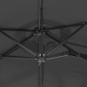 Podwójny parasol ogrodowy z LED, antracytowy, 316x240 cm