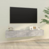 Szafki ścienne pod TV, 2 szt., betonowa szarość, 100x30x30 cm