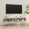 Szafki ścienne pod TV, 2 szt., betonowa szarość, 100x30x30 cm