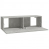 Szafki ścienne pod TV, 2 szt., betonowa szarość, 100x30x30 cm