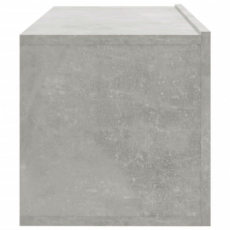 Szafki ścienne pod TV, 2 szt., betonowa szarość, 100x30x30 cm