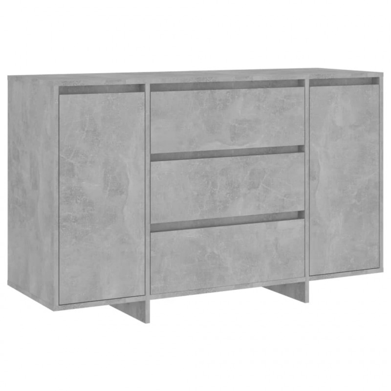 Komoda z 3 szufladami, szarość betonu, 120x41x75 cm