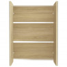 Szafka łazienkowa z lustrem, 60x15x75 cm, MDF, biel i dąb