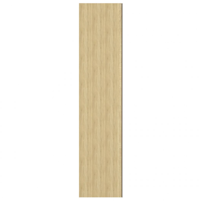 Szafka łazienkowa z lustrem, 60x15x75 cm, MDF, biel i dąb