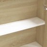 Szafka łazienkowa z lustrem, 60x15x75 cm, MDF, biel i dąb