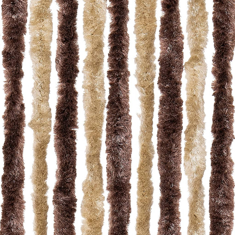 Zasłona przeciwko owadom, beż i jasny brąz, 90x200 cm, szenil