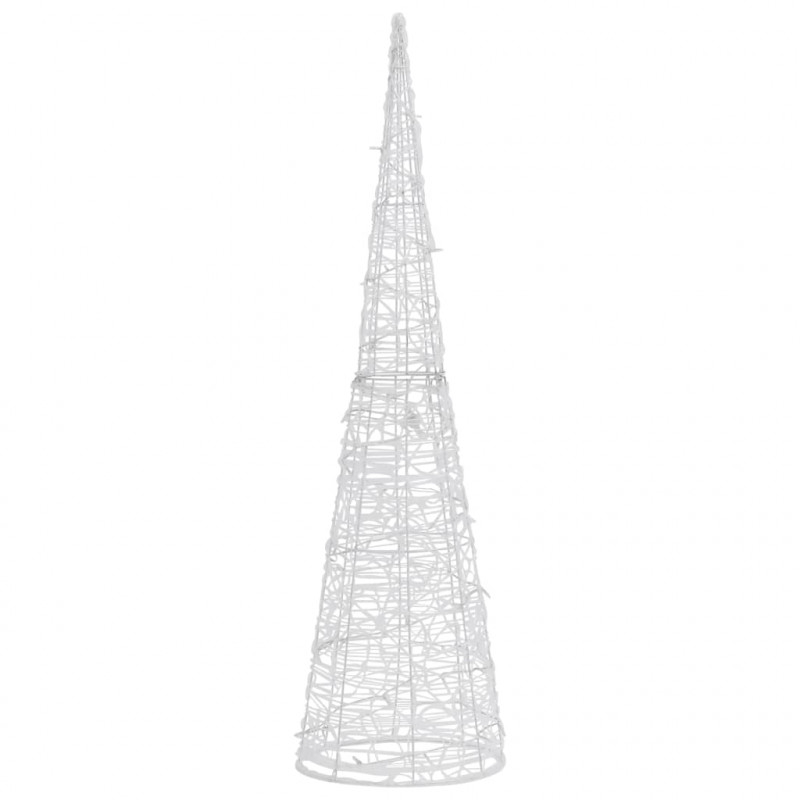 Stożek dekoracyjny, akrylowy, niebieski, LED, 120 cm