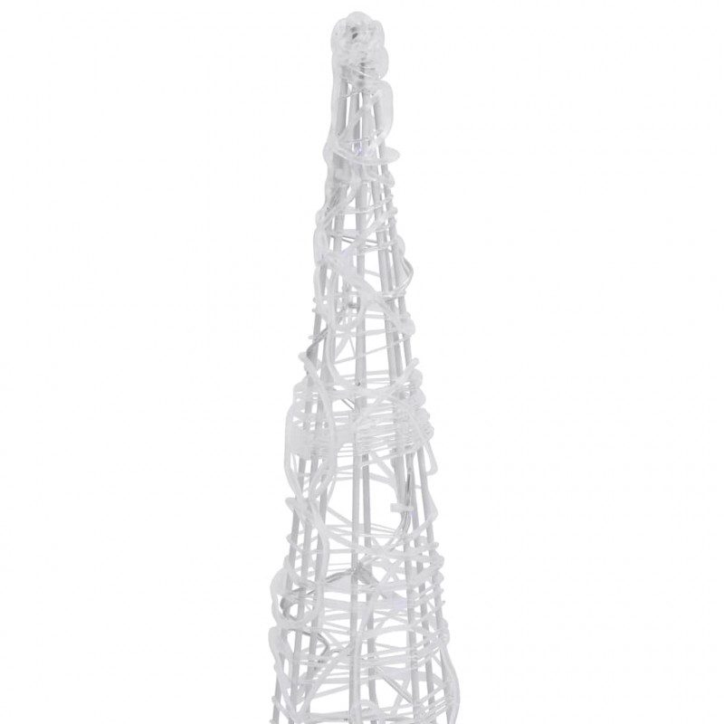 Stożek dekoracyjny, akrylowy, niebieski, LED, 120 cm