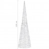 Stożek dekoracyjny, akrylowy, niebieski, LED, 120 cm