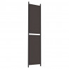 Parawan 4-panelowy, brązowy, 200x220 cm, tkanina