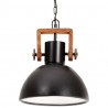 Industrialna lampa wisząca, 25 W, czarna, okrągła, 30 cm, E27