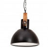 Industrialna lampa wisząca, 25 W, czarna, okrągła, 30 cm, E27