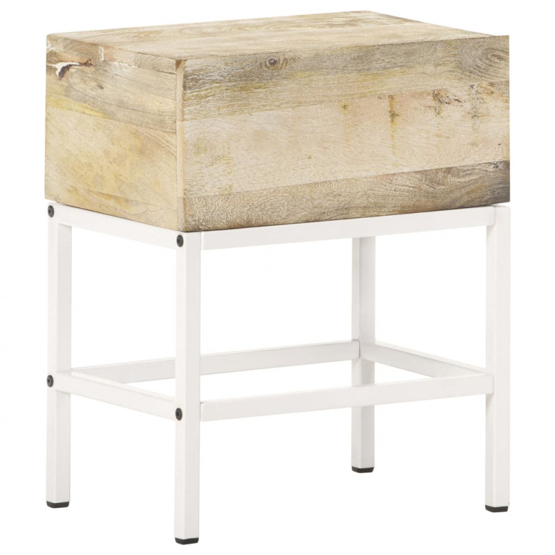 Stolik nocny, 40x30x50 cm, lite drewno mango