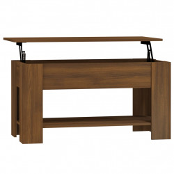 Stolik kawowy, brązowy dąb 101x49x52 cm materiał drewnopochodny