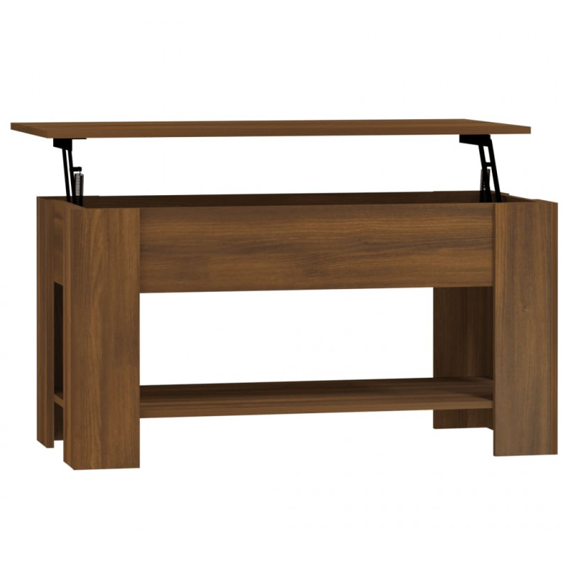 Stolik kawowy, brązowy dąb 101x49x52 cm materiał drewnopochodny