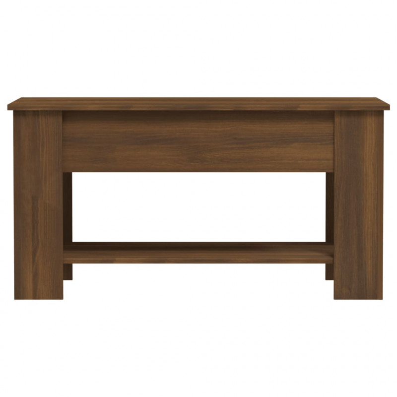 Stolik kawowy, brązowy dąb 101x49x52 cm materiał drewnopochodny