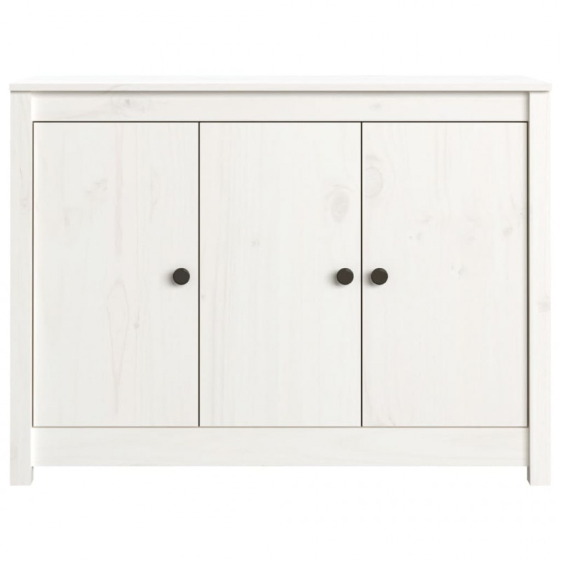 Szafka, biała, 100x35x74 cm, lite drewno sosnowe