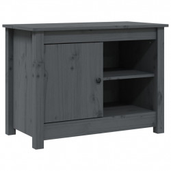 Szafka pod telewizor, szara, 70x36,5x52 cm, lite drewno sosnowe