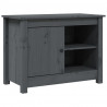 Szafka pod telewizor, szara, 70x36,5x52 cm, lite drewno sosnowe