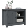 Szafka pod telewizor, szara, 70x36,5x52 cm, lite drewno sosnowe