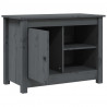Szafka pod telewizor, szara, 70x36,5x52 cm, lite drewno sosnowe