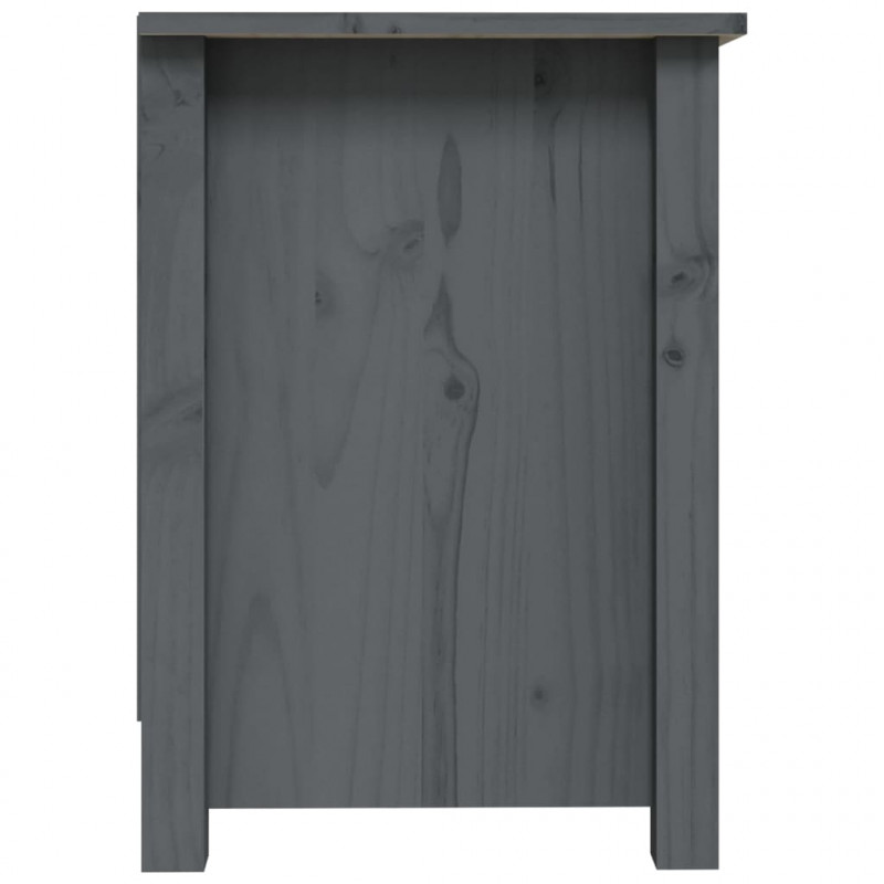 Szafka pod telewizor, szara, 70x36,5x52 cm, lite drewno sosnowe