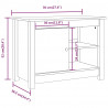 Szafka pod telewizor, szara, 70x36,5x52 cm, lite drewno sosnowe