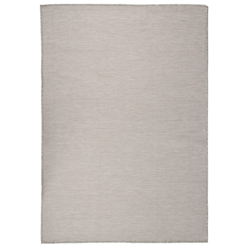 Dywan zewnętrzny o płaskim splocie, 140x200 cm, taupe