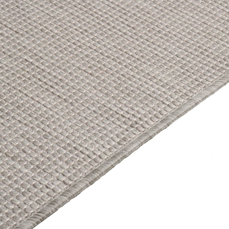 Dywan zewnętrzny o płaskim splocie, 140x200 cm, taupe