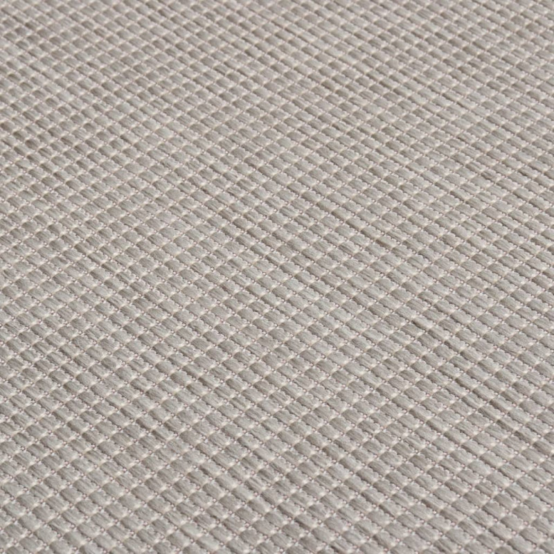 Dywan zewnętrzny o płaskim splocie, 140x200 cm, taupe