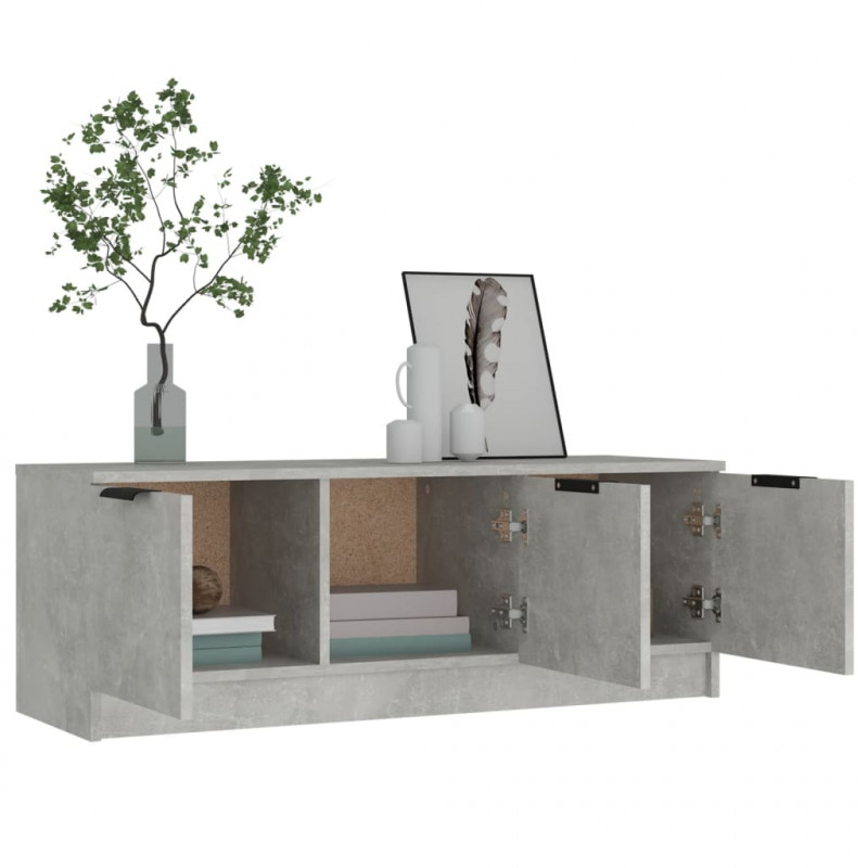 Szafka pod telewizor, szarość betonu, 102x35x36,5 cm