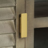 Szafka pod telewizor, drewno mango, szaro-mosiężna, 110x30x48cm