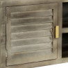 Szafka pod telewizor, drewno mango, szaro-mosiężna, 110x30x48cm