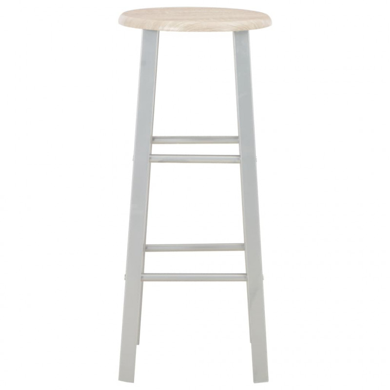 3-częściowy zestaw mebli barowych, drewno i stal