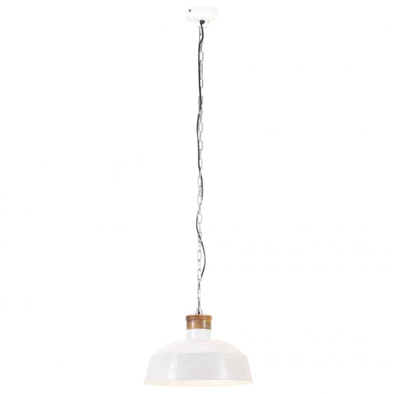 Industrialna lampa wisząca, 42 cm, biała, E27