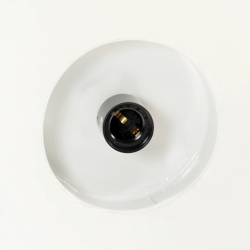 Industrialna lampa wisząca, 42 cm, biała, E27