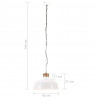 Industrialna lampa wisząca, 42 cm, biała, E27