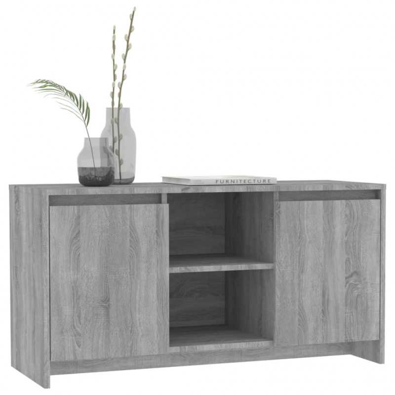 Szafka pod TV, szary dąb sonoma, 102x37,5x52,5 cm