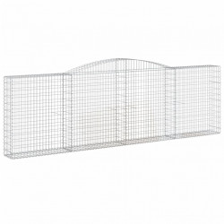 Łukowaty kosz gabionowy 400x30x120/140 cm, galwanizowane żelazo