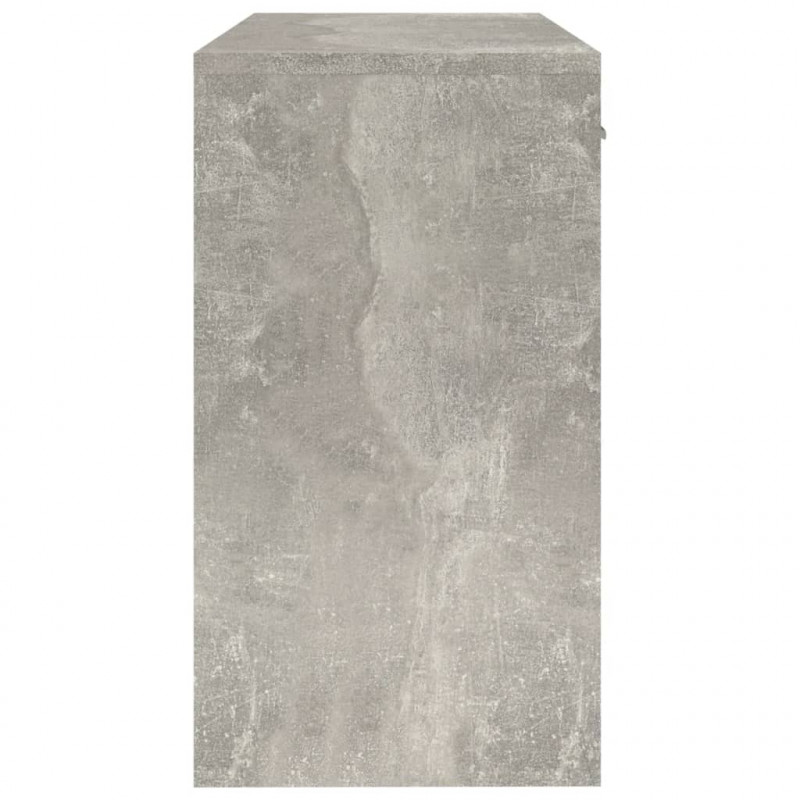 Biurko z szufladą i szafką, szarość betonu, 100x40x73 cm