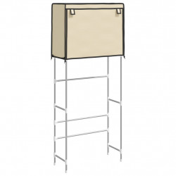 2-poziomowy stojak nad pralkę, kremowy, 71x29,5x170,5cm, żelazo