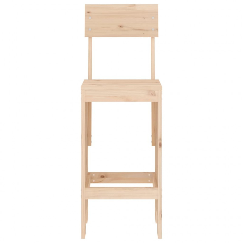 Stołki barowe, 2 szt., 40x48,5x115,5 cm, lite drewno sosnowe