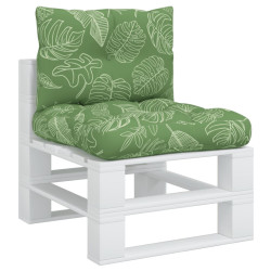 Poduszki na palety, 2 szt., wzór w liście, tkanina Oxford