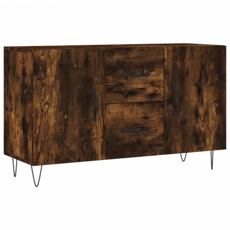 Komoda, przydymiony dąb, 100x36x60 cm, materiał drewnopochodny