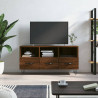Szafka pod TV, brązowy dąb, 102x36x50 cm